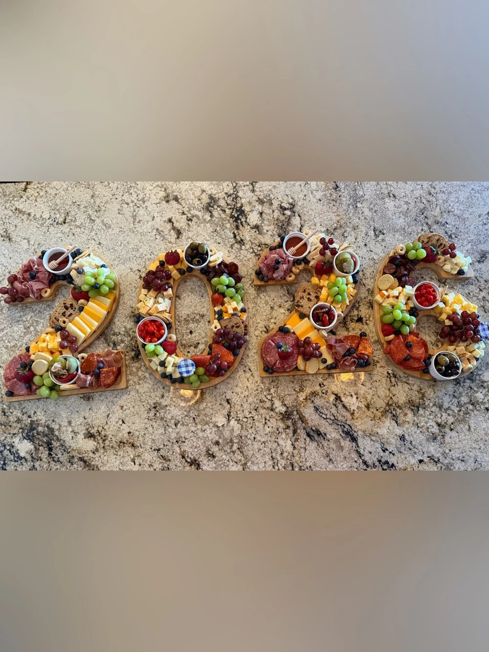 2026 Large Wood Charcuterie Boards Set of 4 Numbers